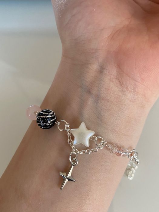 srebrna bransoletka coquette