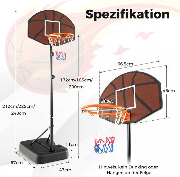 NOWY/wysyłka kosz do koszykówki 200cm 2m dla dzieci regulowany SOLIDNY