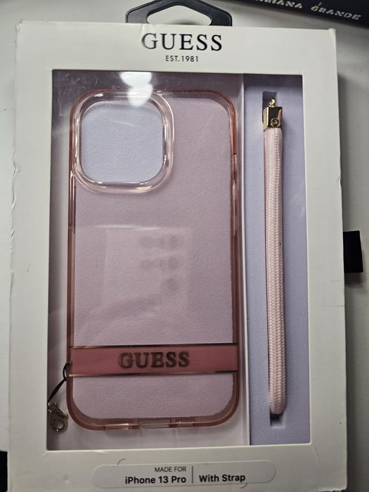 Etui różowe with strap GUESS Iphone 13 Pro
