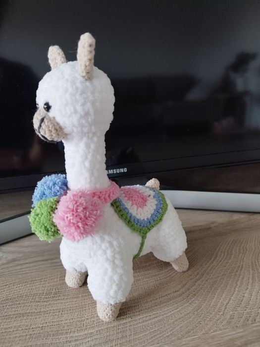 Lama, alpaka szydełkowa, maskotka - handmade- NOWA