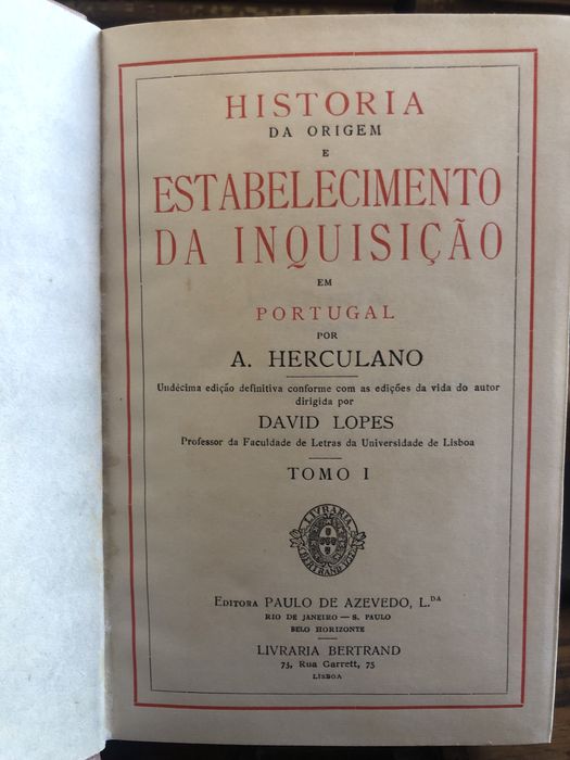 História da Inquisição em Portugal da Alexandre Herculano
