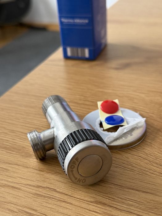 Кран кутовий Thermo Alliance 1/2” 3 нержавіючий+ муфта 1/2