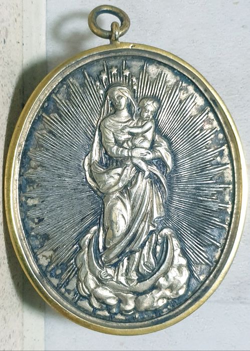 Beautiful Large Antique Pendant of Sister Maria of the Sacred Side