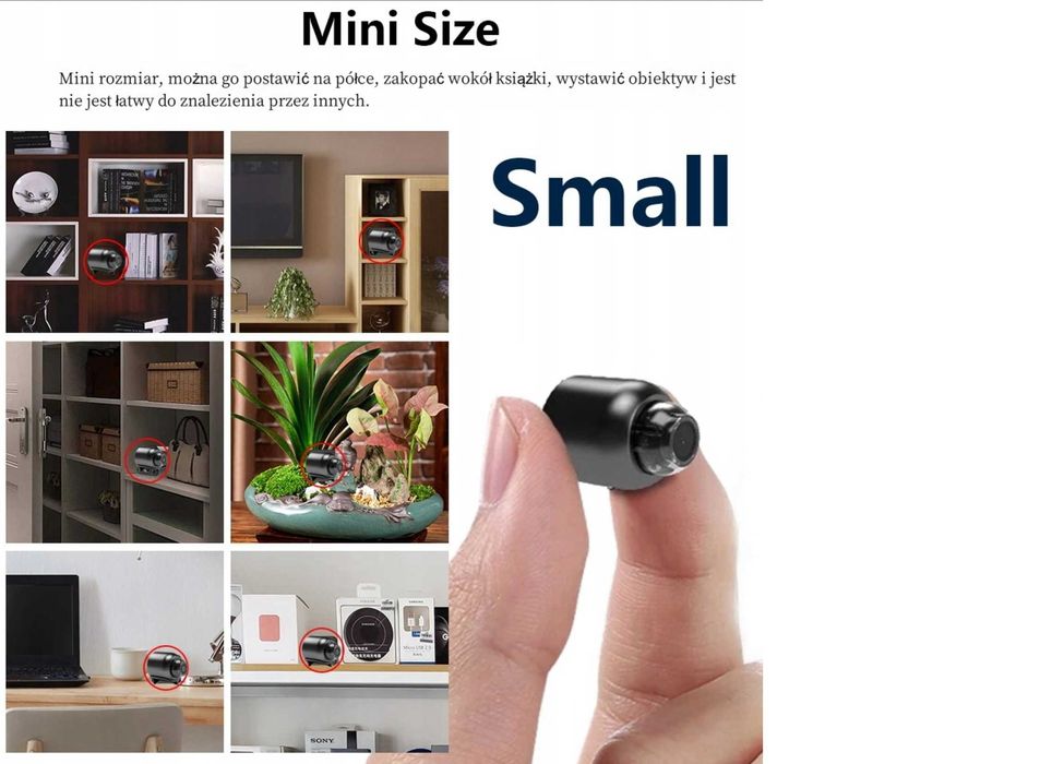 Kamera szerokokątna V1080P HD WIFI mini 140
