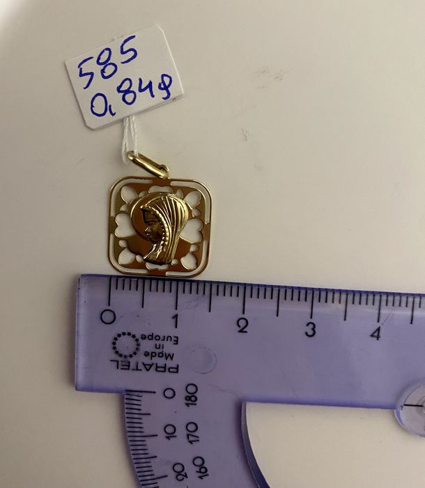 Nowa, ZŁOTA zawieszka, 0,84 g, próba 585, 14 K