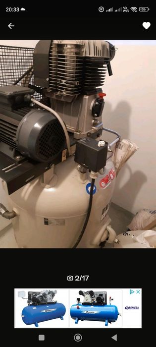 Kompresor 16 bar Schneider 185 l (cena nowego ponad 16 tys)