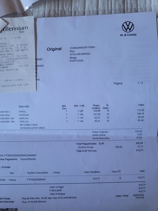 Farois de nevoeiro golf 7