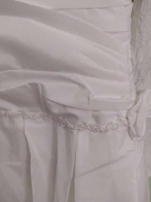 Vestido noiva branco completo manga comprida tam M.