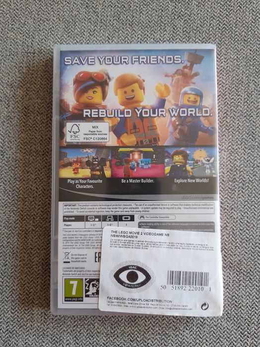 Jogo Nintendo Switch "The Lego Movie" - Novo e lacrado.