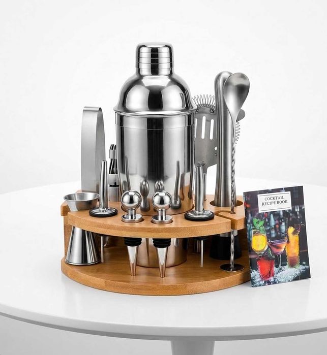 Zestaw Barmański Shaker Do Drinków 12w1 Akcesoria + GRATIS Na Prezent