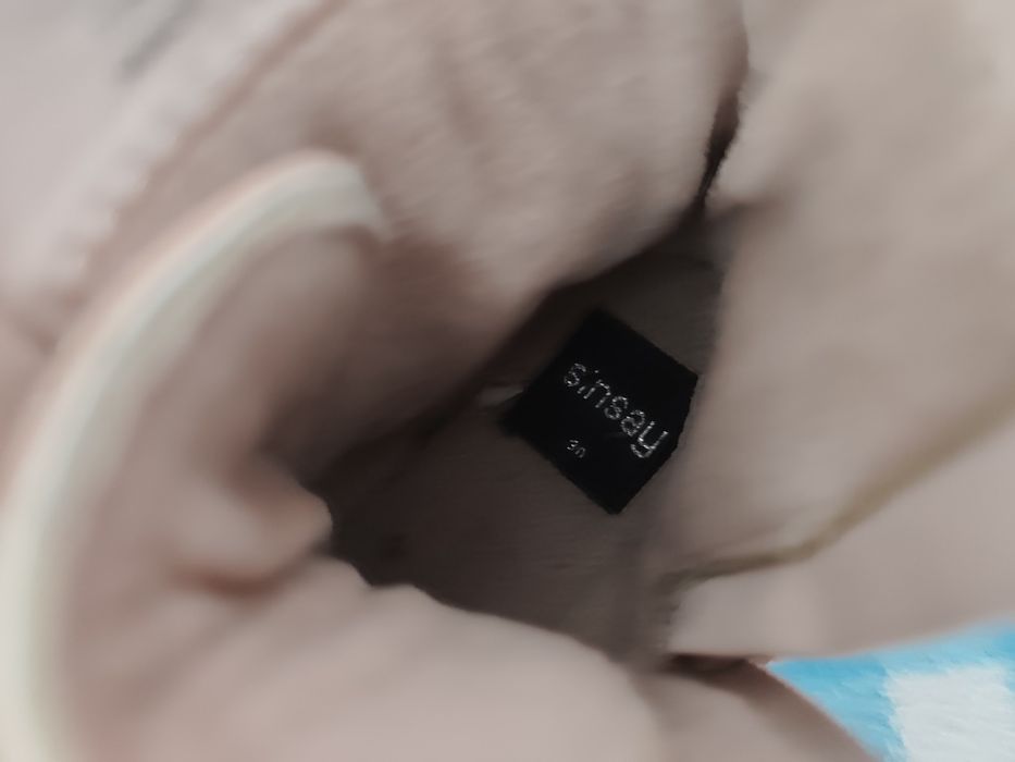 Botki z kieszonką, ocieplane dziewczęcze r. 30 kozaczki pudrowy róż