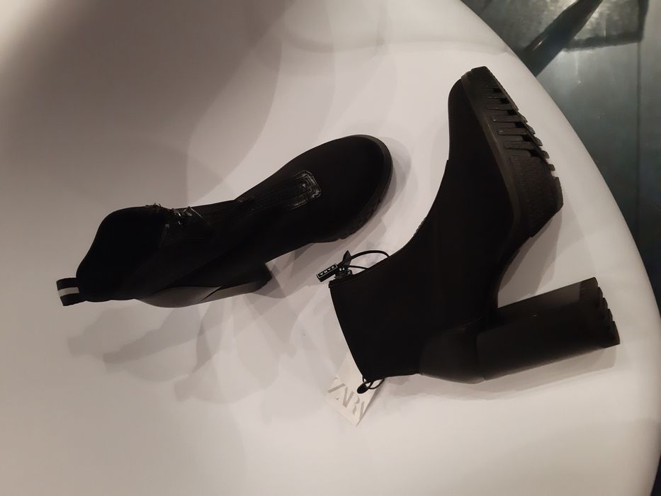 Buty kozaki zara półbuty czółenka 39 zara women ekspres tkanina