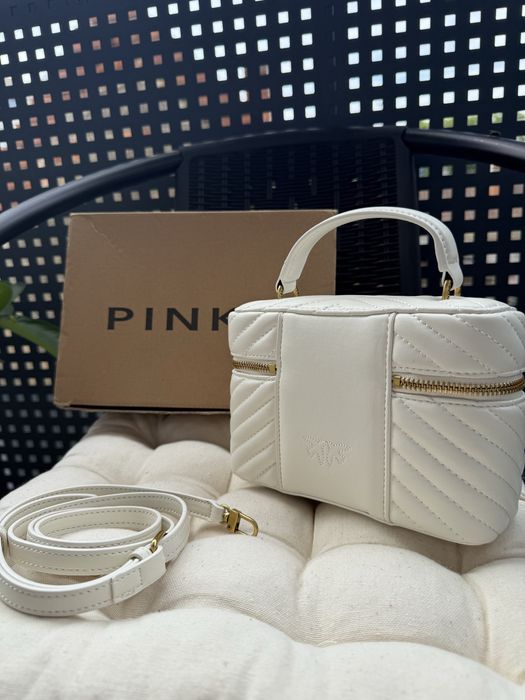 Жіноча сумка Pinko Mini Vanity Bag / біла / нова