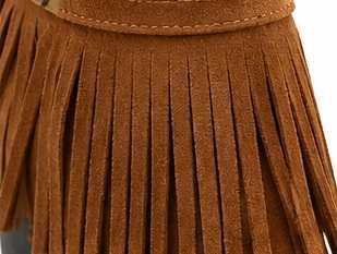 Botas Castanhas com Franjas – Salto Cunha – Usadas