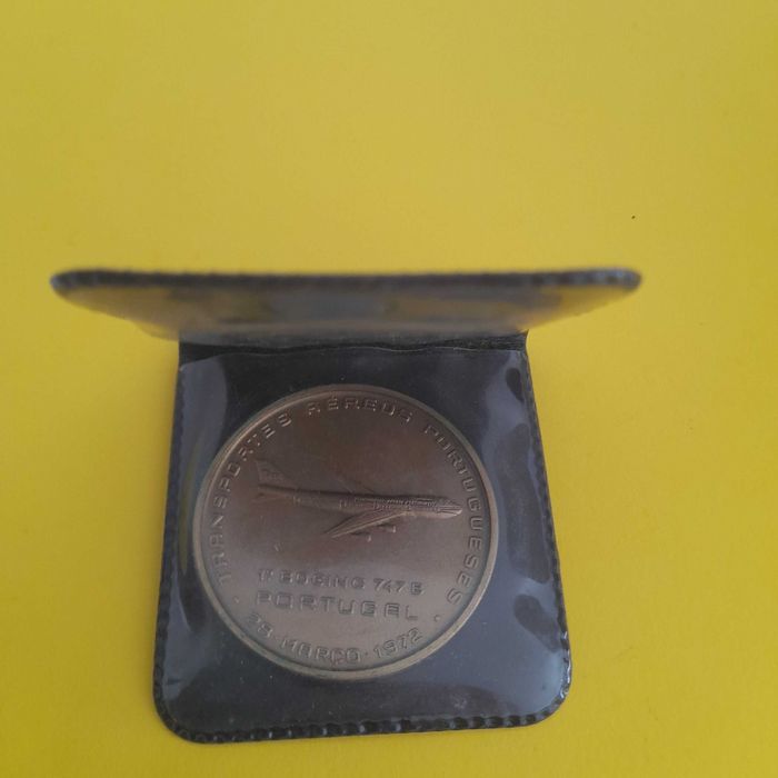 Aviação - Medalha comemorativa da entrega do primeiro  B-747 à TAP.