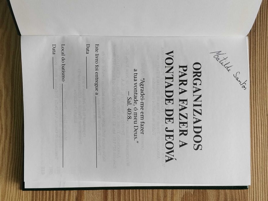 Organizados para fazer a Vontade de Jeová, Livro