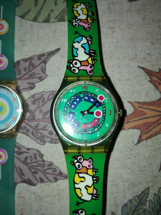 Relógios Swatch a trabalhar