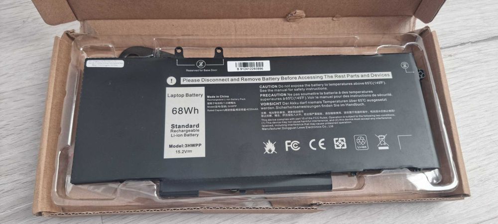 Батарея Dell 3HWPP Latitude 5401 5410 5411 5501 5510 5511 Precision 3541 3551 акумулятор 68Wh 15.2V аккумулятор делл дел акб для ноутбука