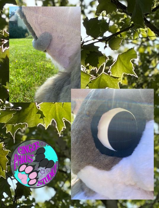 Furry fursuit furry head dino maska