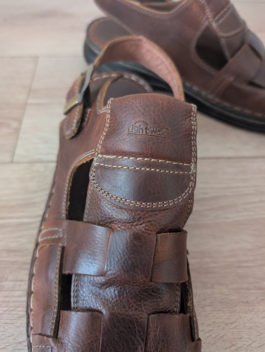 Шкіряні босоніжки / сандалі від німецького бренду Light Walk 46 gr.