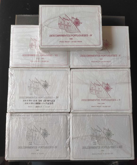 7 Estojos Moedas PROOF Descobrimentos Vazios #3