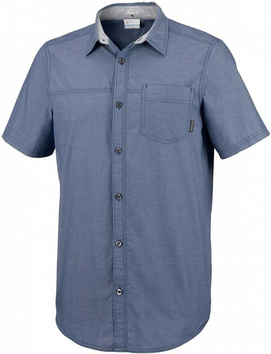 2045 Lekka Męska Bawełniana Koszula Turystyczna Columbia Denim S