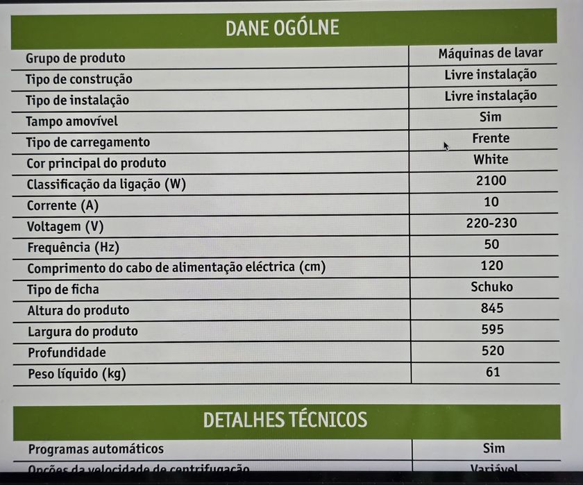 Máquina de Lavar Roupa Whirlpool, 6kg, excelente estado