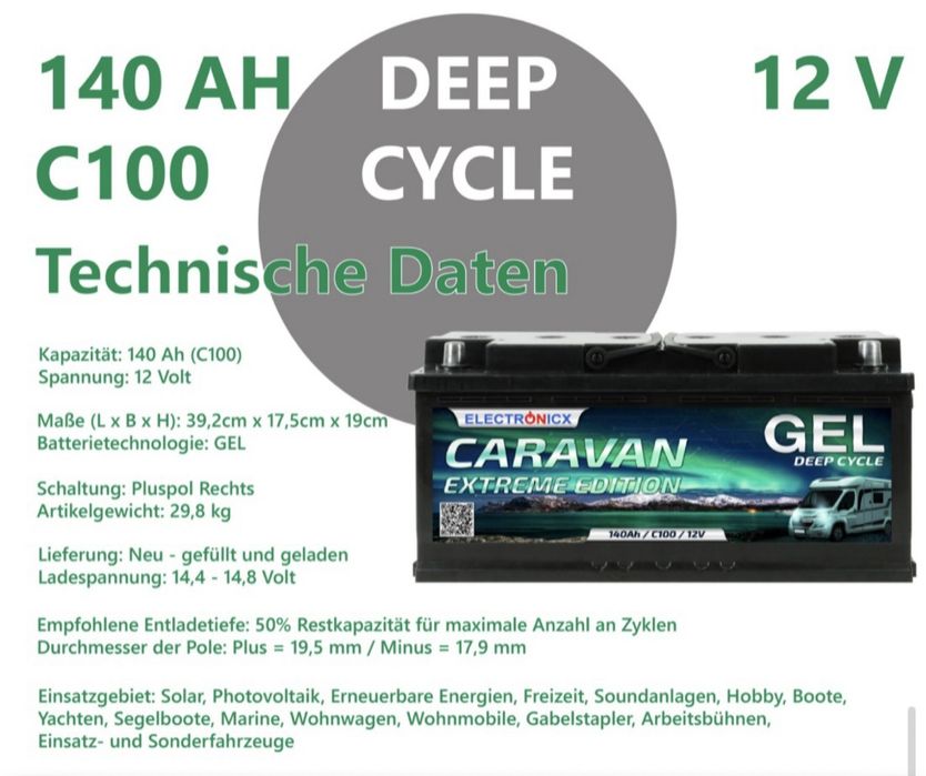 Акумулятори гелеві,літієві  ELECTRONICX 100Ah,140,Ah
