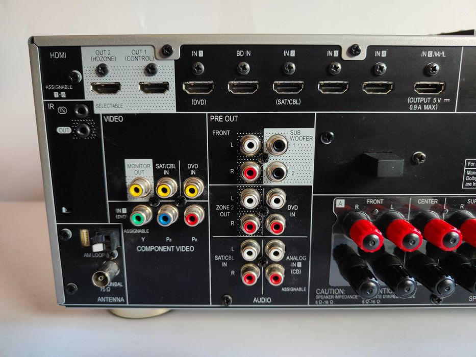 Pioneer VSX-924 amplituner kina domowego srebrny z pilotem