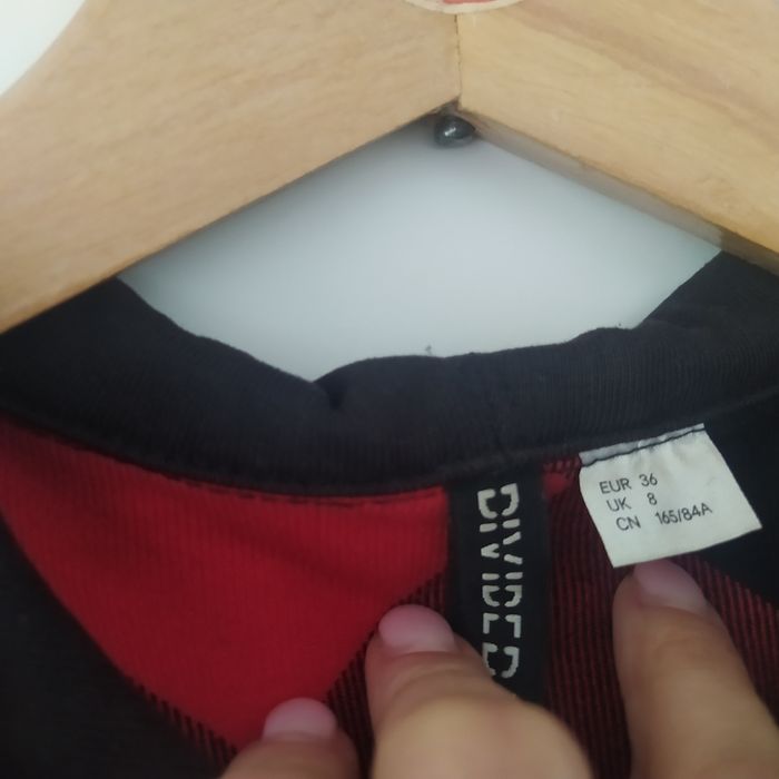 Koszula w kratę z kapturem H&M divided rozmiar S