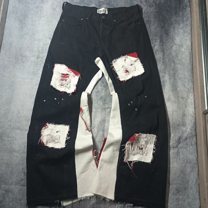 Джинсы клёш Custom flared patch jeans
