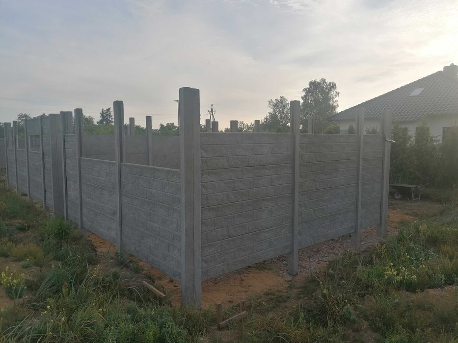Ogrodzenia betonowe, garaże