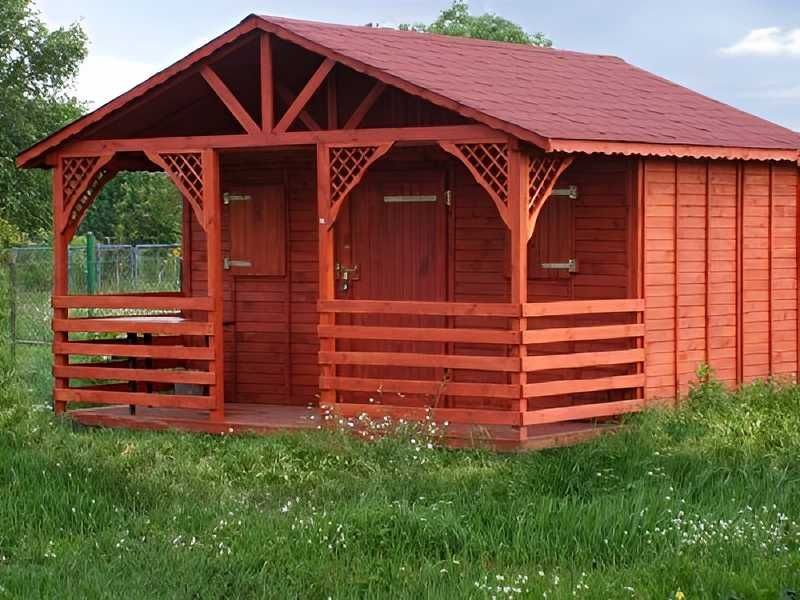 DOMEK JAŚ 4,5x4,5m Impregnowany +Podłoga +Taras Dach 2-spad Producent