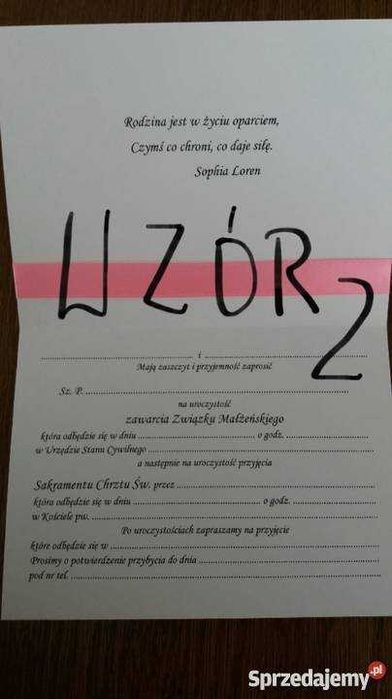 Zaproszenie 2 w 1 chrzest i ślub zaproszenia