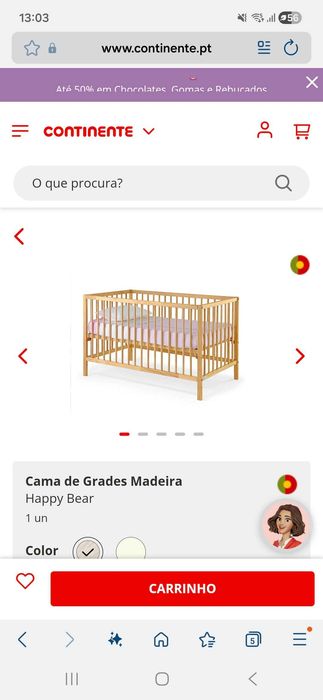 Berço com colchão viscogel