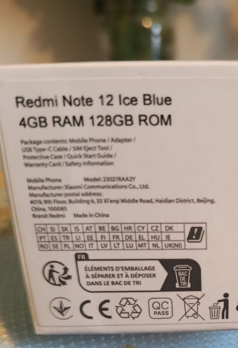 Tekefon Redmi note 12 4G