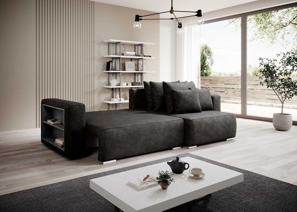 Narożnik rozkładany LUNA, Funkcja spania, Pojemnik, Rogówka, Producent