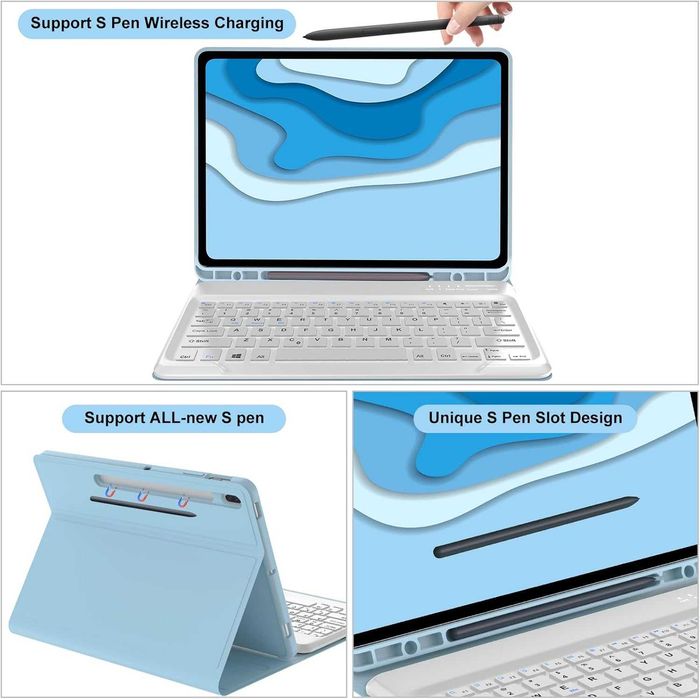 Techsuit etui klawiatura bluetooth Samsung Galaxy Tab S9 11" S9 FE