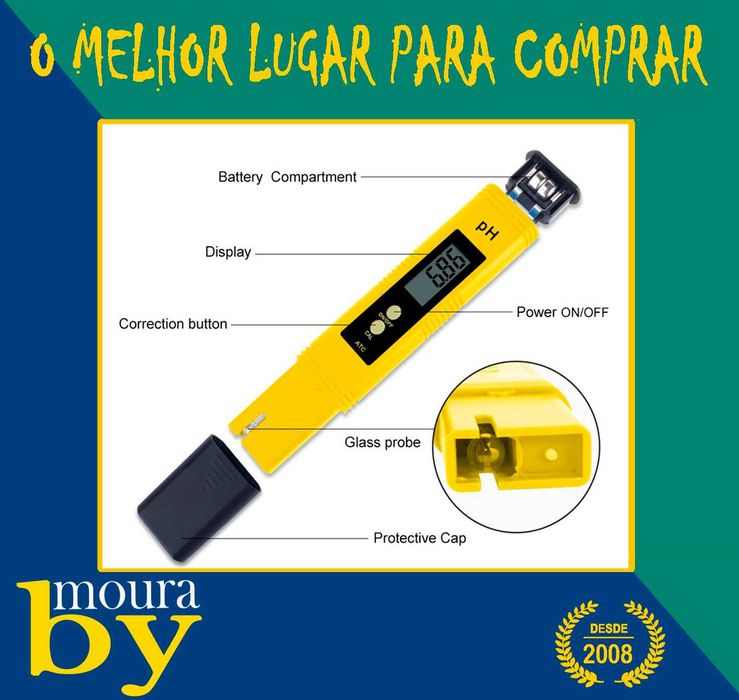 Medidor de PH pureza da água ppm filtro de aquário