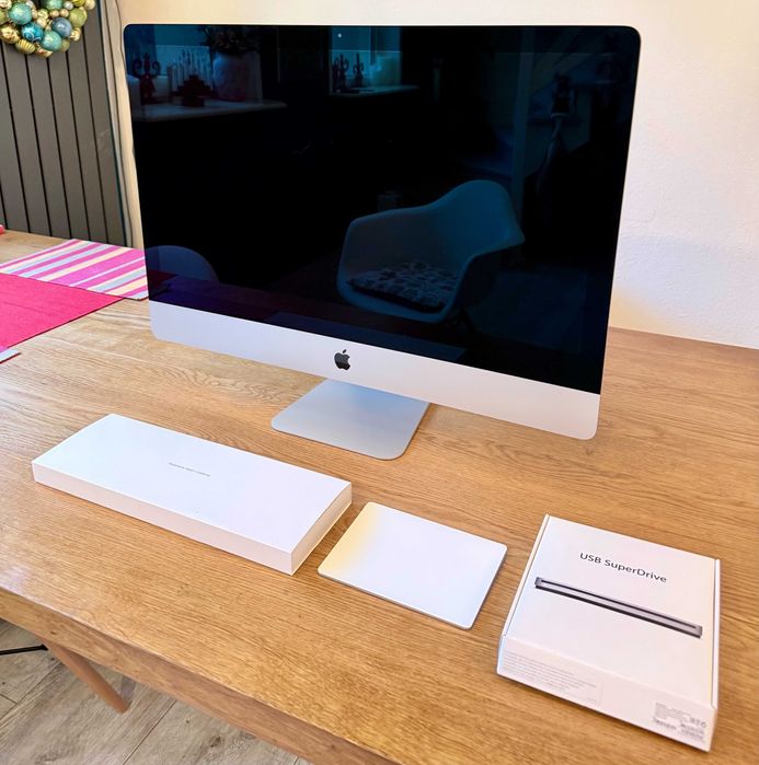 Apple iMac 27” Retina 5K 2020; i7; 40GB; SSD; Radeon 8GB; Pełny zestaw