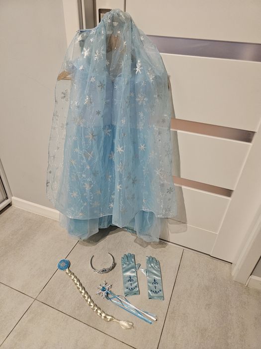 Sukienka/strój Kraina lodu Frozen Elza rozmiar 150