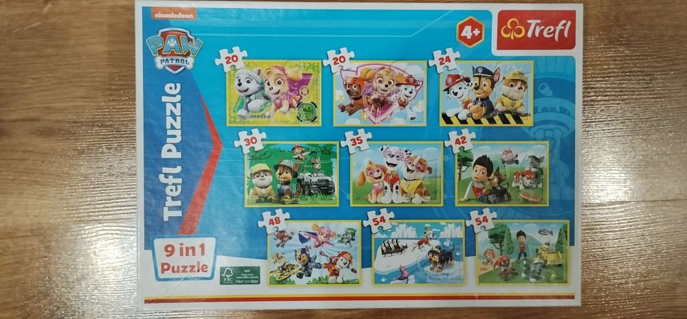 Puzzle z psim patrolem