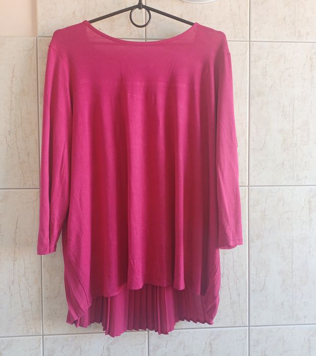 Bluzka oversize, luźna, Bluzka z ozdobnym tyłem