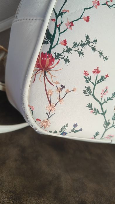 Plecak Wittchen biały w kwiaty