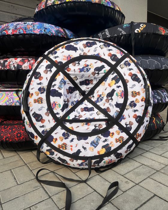 Зимовий тюбінг 100; 120см • Щільна тканина • Камера в комплекті / без