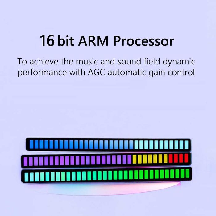 Barra LED RGB controlada por música com bateria (NOVA)