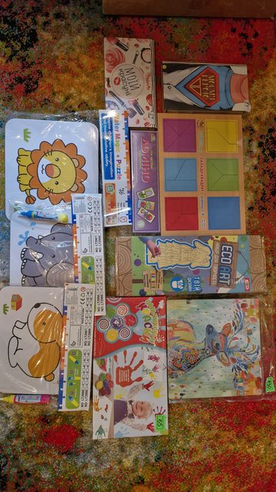 Краски,пластилин,наборы для рисования,фотобумага