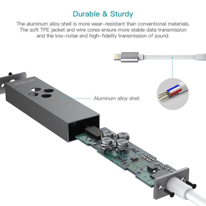 DAC dodocool DA133 MFi Certified Lightning to 3,5-мм