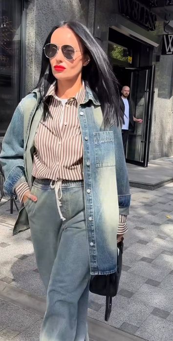 Джинсова сорочка-куртка