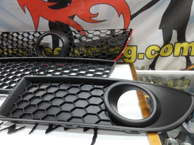 Kit 4 grelhas de para-choques vw polo 9N3 05-09 GTI LOOK abs (plastico)